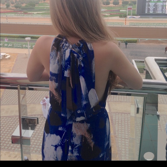 Bright blue floral Reiss dress - XS/S size 2/4 - Picture 3 of 8